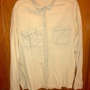 BDG buttondown denim shirt, antiqued white buttons
